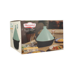 TAJINE D24CM FOND ALU INDUCTION COUVERCLE EN CÉRAMIQUE CELADON