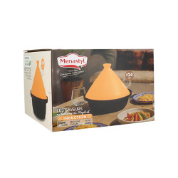 TAJINE D24CM FOND ALU INDUCTION COUVERCLE EN CÉRAMIQUE SAFRAN