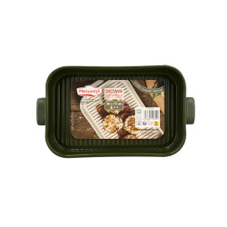 PLAT À FOUR GRILLE OCTAVE RECTANGLE 840ML 26.5X15CM EN GRÈS VERT