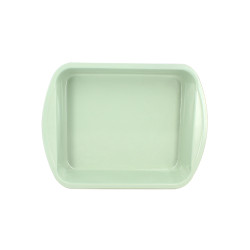 PLAT A FOUR COLORAMA 35X27CM EN ACIER CARBONE CELADON