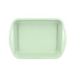 PLAT A FOUR COLORAMA 40X28CM EN ACIER CARBONE CELADON