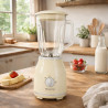 BLENDER RETRO 1.5L EN POLYPROPYLÈNE CRÈME ET CONTENANT EN VERRE