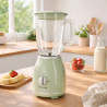 BLENDER RETRO 1.5L EN POLYPROPYLÈNE CÉLADON ET CONTENANT EN VERRE