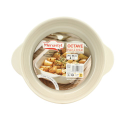 PLAT À FOUR OCTAVE ROND 20CM 950ML EN GRÈS BEIGE