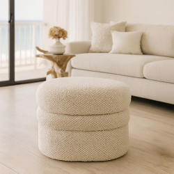 POUF OVALE EN BOUCLETTE...