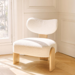 FAUTEUIL TISSU BOUCLETTE...