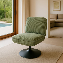 FAUTEUIL PIVOTANT VELOUR...