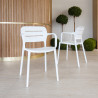 FAUTEUIL DE TABLE EN POLYPROPYLENE BLANC SUNSET