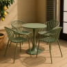 FAUTEUIL DE TABLE EXTERI POLYPROPYLÈNE ET MÉTAL VERT CALYPSO