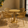 FAUTEUIL DE TABLE OUTDOO POLYPROPYLÈNE ET MÉTAL OCRE CALYPSO