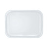 COUVERCLE RECTANGULAIRE FOOD BOX 214X158MM BLANC  POLYPROPYLENE