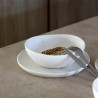 ASSIETTE CREUSE SNOWSTACK 21CM EN GRÈS BLANC MAT
