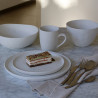 ASSIETTE CREUSE SNOWSTACK 21CM EN GRÈS BLANC MAT