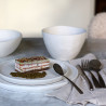ASSIETTE À DESSERT SNOWSTACK 21CM EN GRÈS BLANC MAT