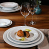 ASSIETTE CREUSE THERA 22.5CM EN PORCELAINE BLANCHE