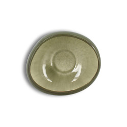 ASSIETTE COUPE OLI D15.5CM 60CL EN GRÈS VERT