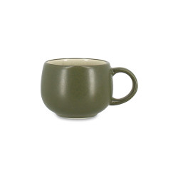 PAIRE TASSE OLI 22CL EN GRÈS VERT