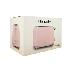 GRILLE PAIN RETRO 2 TRANCHES EN ACIER INOXYDABLE ROSE