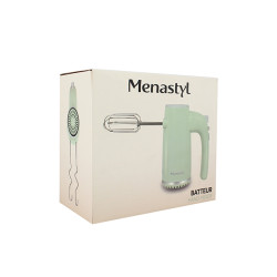 BATTEUR ÉLECTRIQUE RETRO EN PLASTIQUE ET ACIER INOXYDABLE CÉLADON