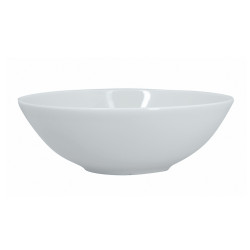 ASSIETTE CREUSE BOSS 18CM EN PORCELAINE BLANCHE