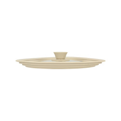 COUVERCLE MULTI TAILLE 22/24/26CM EN VERRE TREMPÉ ET SILICONE BEIGE