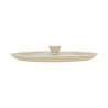 COUVERCLE MULTI TAILLE 26/28/30CM EN VERRE TREMPÉ ET SILICONE BEIGE