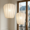 SUSPENSION EN FIL DE COTON  ET MÉTAL BLANC D34XH33CM ALBA