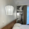 SUSPENSION EN FIL DE COTON  ET MÉTAL BLANC D34XH33CM ALBA