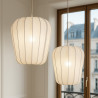 SUSPENSION EN FIL DE COTON ET MÉTAL BLANC D35XH39CM ALBA