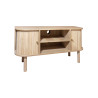 MEUBLE TV BOIS DE PIN NATUREL AVEC DEUX PORTES 110X39X55CM HECTOR