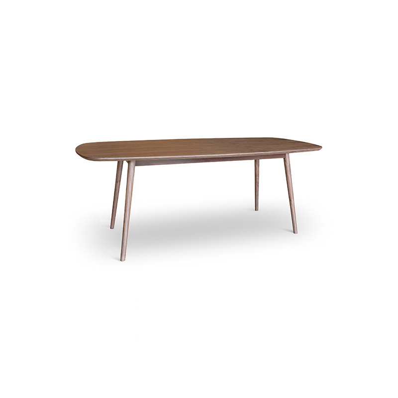 TABLE RECTANGULAIRE EFFET BOIS COULEUR NOYER  200X90X75CM CALLAO