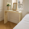 CONSOLE EN COQUILLE DE CAPIZ VERTE FAIT MAIN 115X30X76CM ZINA