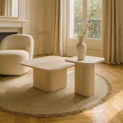 TABLE BASSE CARRÉ EFFET...