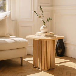 MEUBLE D'APPOINT EFFET BOIS NATUREL 40X40X45CM ALBA