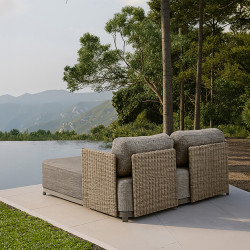 DAYBED EN RÉSINE TRÉSSÉE ET...