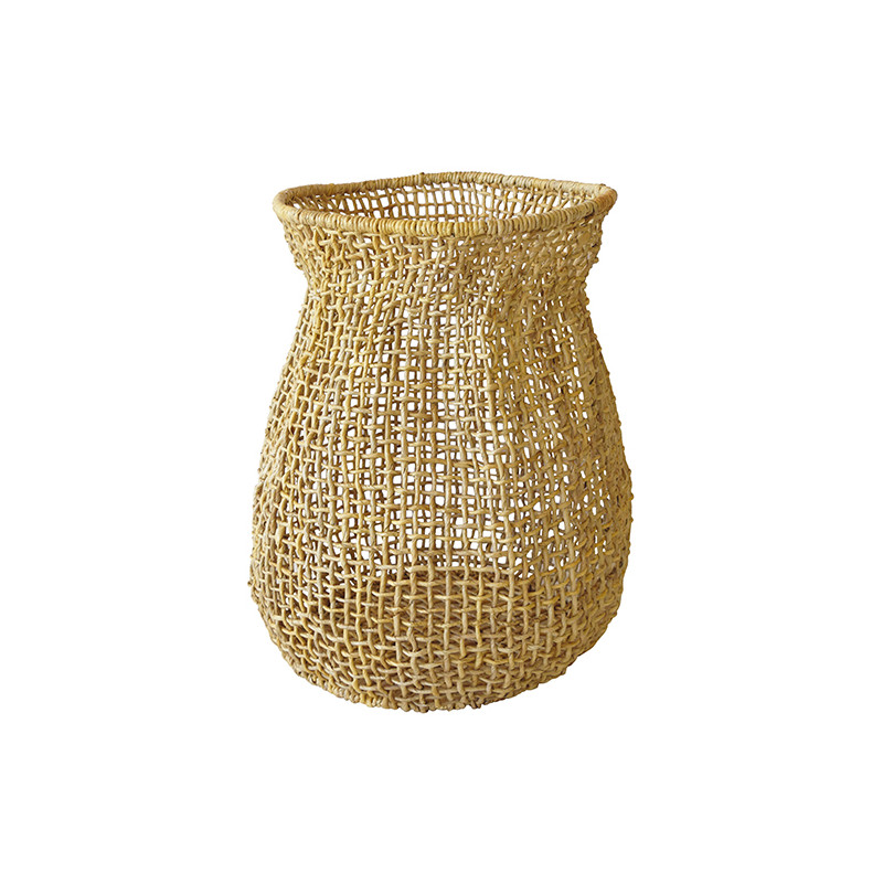 PANIER/CACHE POT FIBRE D'ABACA  NATURELLE Ø42XH50CM ABACA