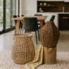 PANIER/CACHE POT FIBRE D'ABACA  NATURELLE Ø42XH50CM ABACA