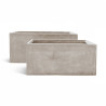 SET DE 2 POTS RECTANGLES EN FIBRE D'ARGILE FARO