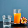 LOT DE 4 GOBELETS LYS 21CL EN VERRE TREMPÉ TRANSPARENT