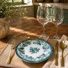 ASSIETTE PLATE FAUSTINE 26CM EN GRÈS VERT