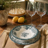 ASSIETTE CREUSE FAUSTINE 22CM EN GRÈS VERT