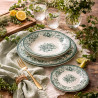 ASSIETTE CREUSE FAUSTINE 22CM EN GRÈS VERT