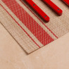 SET DE TABLE TISSÉ 45X30CM EN PVC ROUGE ET BEIGE