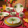ASSIETTE PLATE PALMERAIE 27CM EN PORCELAINE