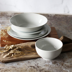 ASSIETTE PLATE 15CM EN PORCELAINE BLANCHE