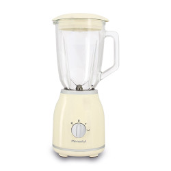 BLENDER RETRO 1.5L EN POLYPROPYLÈNE CRÈME ET CONTENANT EN VERRE