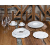 ASSIETTE À PATES 24CM PORCELAINE GALAXY BLANCHE