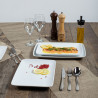 ASSIETTE CARPACCIO    35X25CM  PORCELAINE BLANCHE