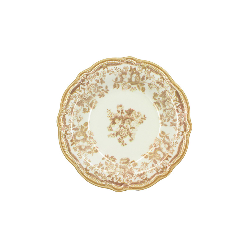 ASSIETTE CREUSE FAUSTINE 22CM EN GRÈS MIEL
