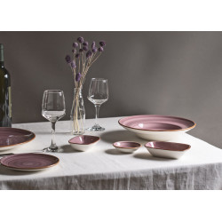 ASSIETTE CREUSE BLACK BERRY BLOOM 25CM